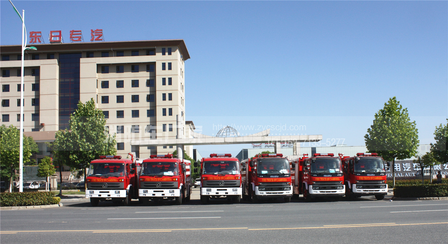 中东客户采购6台消防车